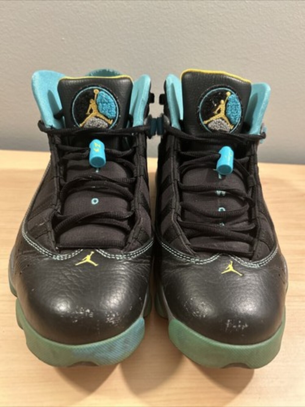 Nike Air Jordan 6 Rings Gamma Mens Size 8.5 Shoes Sneakers 322992-089 Blue Green